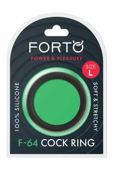 FORTO F-64 Wide Silicone Ring Large 50mm Black Premium Material