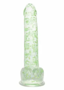 Naughty Bits I Leaf Glow-in-the-Dark Dong 20 cm Suction Cup Green
