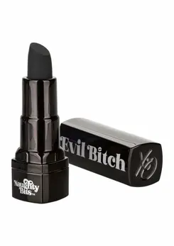 Naughty Bits Evil Bitch Lipstick Vibrator Black Compact 10-Function