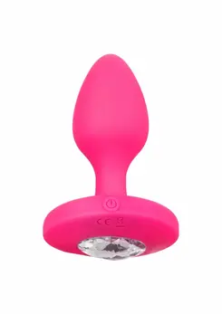 CalExotics Cheeky Gem Vibrating Probe Medium - Silicone, 10 Modes, Black