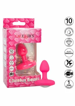 Cheeky Gem Vibrating Probe Small - Compact Silicone Model with Gem Base
