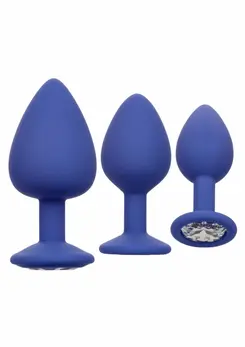 Cheeky Gems 3 pcs Silicone Anal Training Set with Gem Base