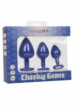 Cheeky Gems 3 pcs Silicone Anal Training Set with Gem Base