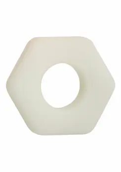 Alpha Glow-In-The-Dark Liquid Silicone Hexagonal Support Ring