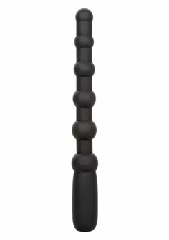 CalExotics Rechargeable X-10 Beads Flexible Silicone 10-Function Black