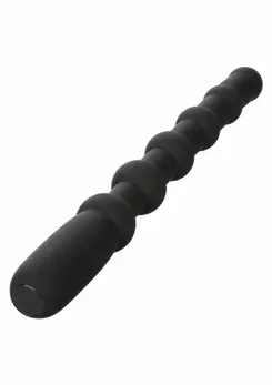 CalExotics Rechargeable X-10 Beads Flexible Silicone 10-Function Black