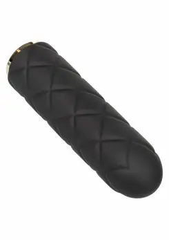 Raven Quilted Seducer Mini Massager, 10 Modes, Waterproof, USB, Black