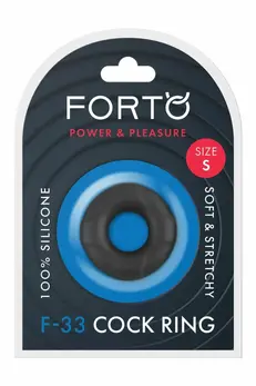 FORTO F-33 Intimate Ring Small Black 17mm Liquid Silicone