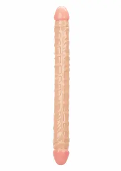 Size Queen Double Dong 17 inch Flexible Dual-Ended Model Clear