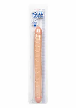 Size Queen Double Dong 17 inch Flexible Dual-Ended Model Clear