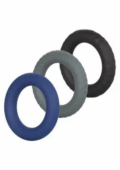 CalExotics Link Up Ultra Soft Extreme Set - 3 Textured Silicone Rings