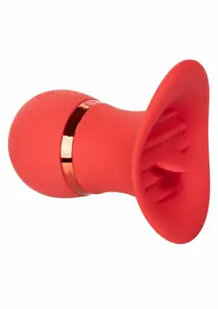 CalExotics French Kiss Charmer Compact Silicone Tongue Massager Pink