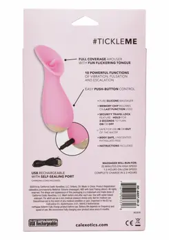 Slay Tickle Me Mini Silicone Massager, 10 Modes, Waterproof, Pink