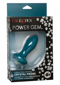 CalExotics Power Gem Vibrating Petite Crystal Probe, Silicone, Pink