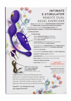 CalExotics eStim Dual Kegel Exerciser Remote System, 7 Modes, Purple