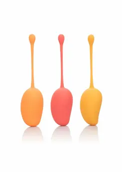 CalExotics Kegel Training Set Mango 3-Piece Silicone Weighted System