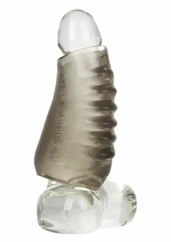 Hot Rod Xtreme Enhancer TPR Sleeve with Ribbed Texture, Transparent