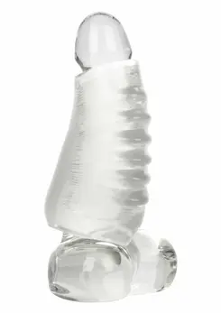 Hot Rod Xtreme Enhancer TPR Sleeve - Ribbed, Oversized, Transparent