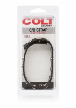 COLT Leather C/B Strap 8-snap Adjustable Black Leather System