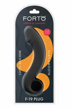 FORTO F-19 Plug Black Premium Silicone Curved Model with Ring Base