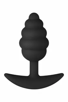 FORTO F-83 SPIR Plug Black Medium Silicone Ribbed Design