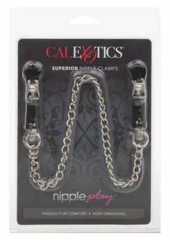 CalExotics Superior Adjustable Nipple Clamps with Decorative Chain 2.5”