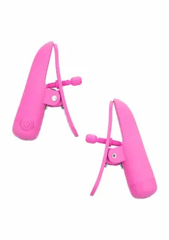 Nipplettes Rechargeable Adjustable Vibrating Clamps Pink IPX7