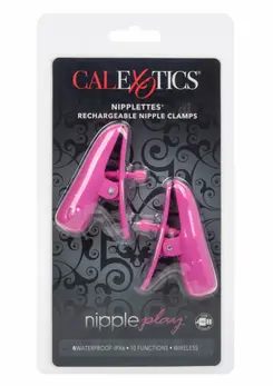 Nipplettes Rechargeable Adjustable Vibrating Clamps Pink IPX7