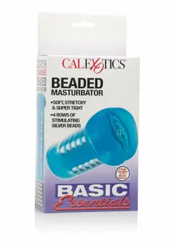 BasicEssentials Beaded Intimate Stroker Transparent TPR 13cm