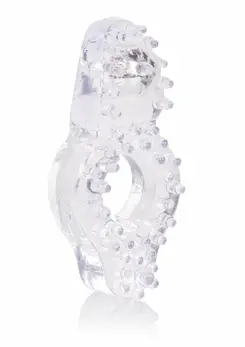 CalExotics Teaser Enhancer Ring Soft TPR Stainless Steel Ball Clear
