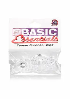 CalExotics Teaser Enhancer Ring Soft TPR Stainless Steel Ball Clear