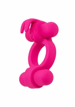 CalExotics Rechargeable Rockin Rabbit Silicone Couples Ring 12 Modes