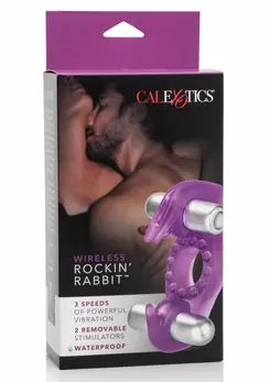 Wireless Rockin Rabbit Dual-Bullet Couples Enhancer, TPE, Purple