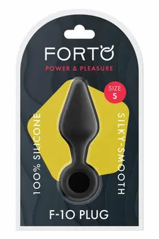FORTO F-10 Silicone Plug with Pull Ring Small Black Premium Flexible