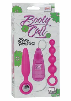 Booty Call Booty Vibro Kit - Silicone Intimate Set with Vibrating Bullet