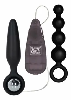 Booty Call Booty Vibro Kit - Multi-Function Silicone Set with Vibrating Bullet