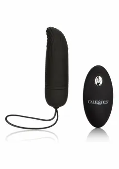 CalExotics Silicone Remote Ridged G - Compact Curved Massager, Purple