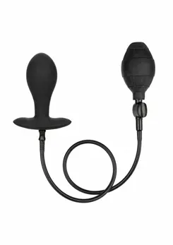 CalExotics Large Weighted Inflatable Plug Silicone System 3.25” Black