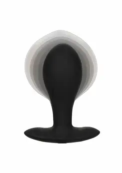 CalExotics Large Weighted Inflatable Plug Silicone System 3.25” Black