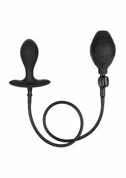 CalExotics Silicone Inflatable Plug Weighted Flexible 3” Black