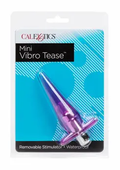 Mini Vibro Tease Transparent TPR Plug with Removable Bullet 4