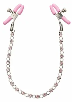 First Time Crystal Nipple Teasers Adjustable Silicone-Coated Set