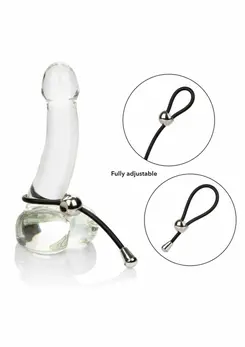 CalExotics E-Z Cinch Silicone Lasso Adjustable Support Ring Black