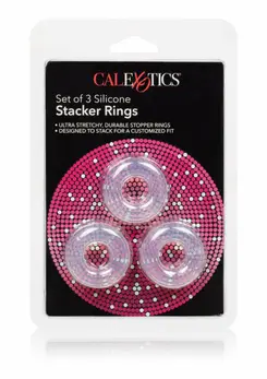 CalExotics 3 Stacker Rings Silicone Adjustable Comfort Set
