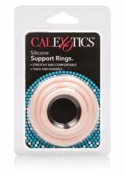 CalExotics Silicone Support Rings Set - Flexible, 3 Sizes, Black