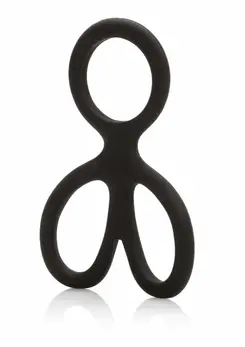 CalExotics Silicone Ball Spreader Triple Support Ring Black