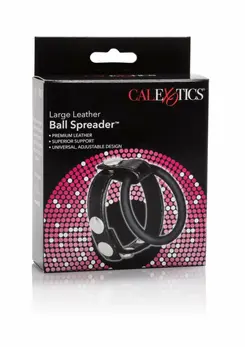 California Exotic Large Leather Ball Spreader Adjustable Support Ring