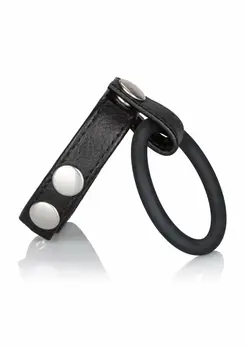 Pipedream Medium Leather Ball Spreader Adjustable Comfort System Black