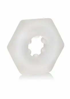 Sexagon Enhancer Support Ring TPE Hexagon Shape Flexible Clear