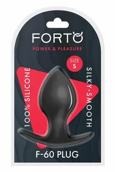 FORTO F-60 Spade Small Black Premium Silicone Plug 100% Smooth Surface